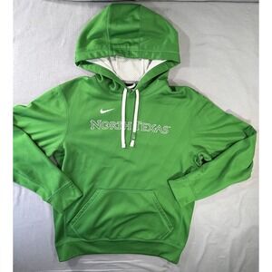 Nike North Texas College Green Hoodie Men's Small Has Cracking In Letters